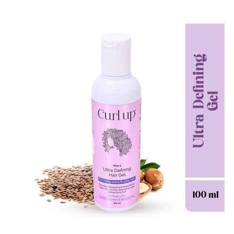 Curl Up Ultra Defining Curly Hair Gel | Strong Hold Flaxseed For Wavy & Curly Hair (100 ml)