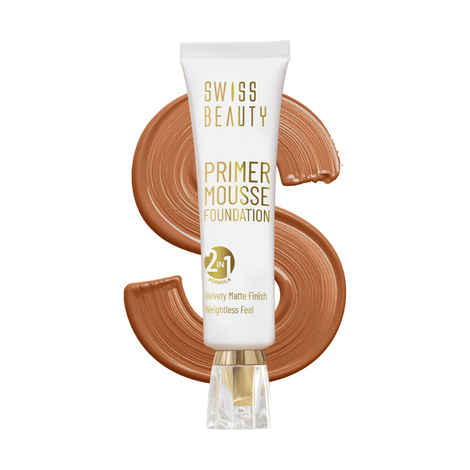 Swiss Beauty Primer Mousse Foundation Caramel Roast - 30 ml