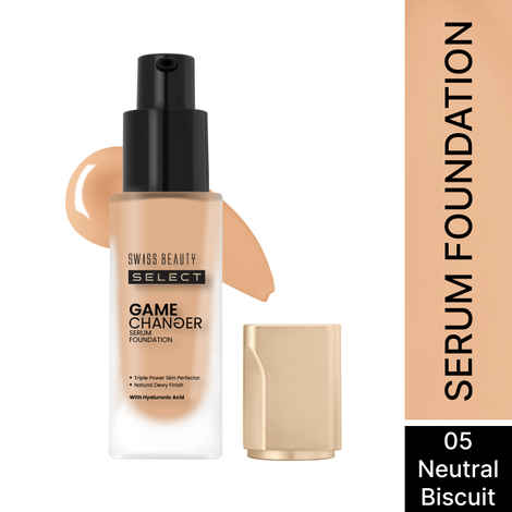 Swiss Beauty Select Game Changer Serum Lightweight Foundation | Neutral Biscuit, 35 gm