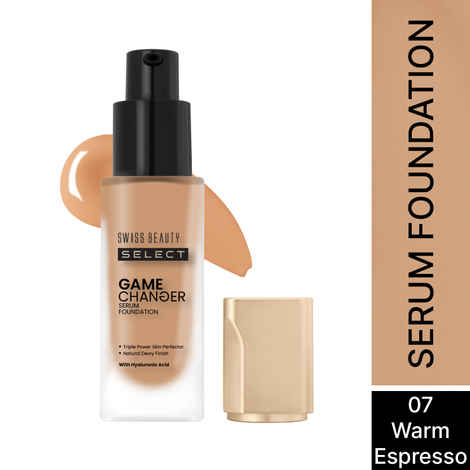 Swiss Beauty Select Game Changer Serum Lightweight Foundation | Warm Espresso, 35 gm
