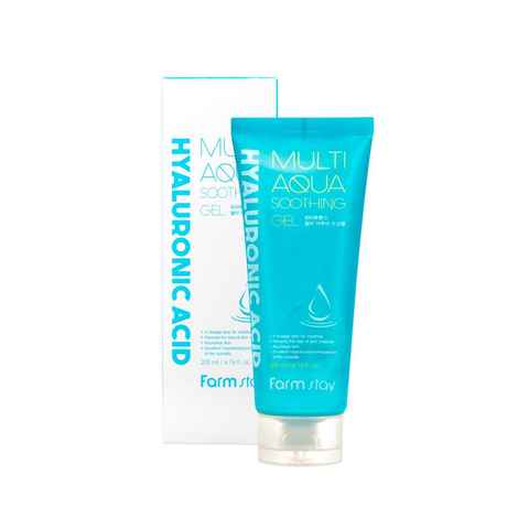Buy Farmstay Multi Aqua Soothing Gel Hyaluronic Acid (200 gm) - Purplle