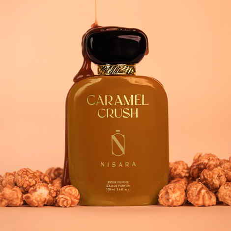 Buy Nisara Caramel Crush Gourmet Perfume For Woman 100 ml | Long Lasting Eau De Parfum | Caramel Fragrance With | Caramel, Apple, Rose, Sugar, Vanilla | EDP Scent spray for Woman | Premium Perfume For Her - Purplle