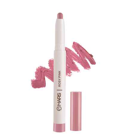 Buy MARS Retractable Poppins Long Lasting Lip Crayon | Matte finish | Smudge proof & Kiss Proof Crayon Lipstick for Women 1.3 gm (04-ROSY PINK) - Purplle