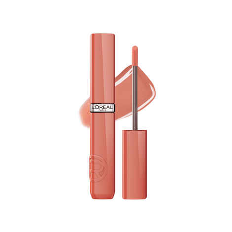 L'Oreal Paris Infallible Laque Resistance Lacquer-Like Shine Finish. 16H Longwear Lacquer Lipstick. High-impact Color, Zero Transfer, 610 Nude Signature - 4 ml