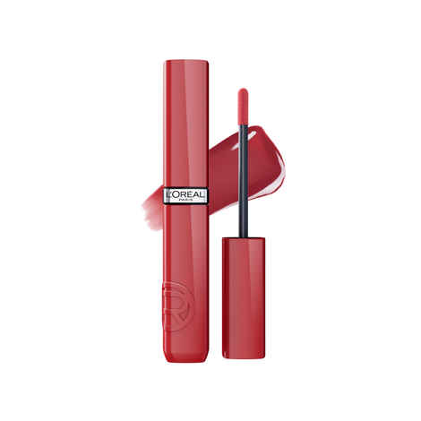 L'Oreal Paris Infallible Laque Resistance Lacquer-Like Shine Finish. 16H Longwear Lacquer Lipstick. High-impact Color, Zero Transfer, 635 Worth It Medium - 4 ml