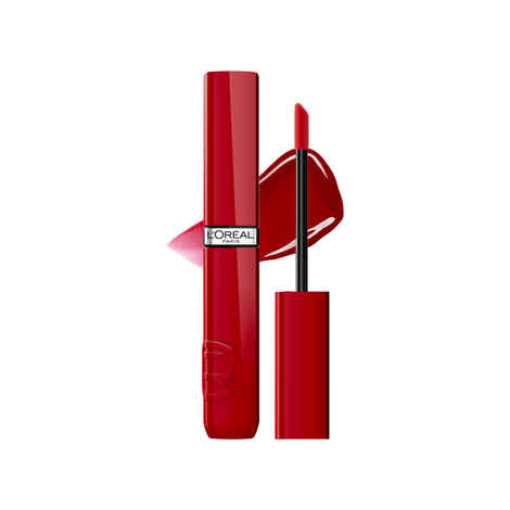 L'Oreal Paris Infallible Laque Resistance Lacquer-Like Shine Finish. 16H Longwear Lacquer Lipstick. High-impact Color, Zero Transfer, 420 Le Rouge Paris - 4 ml