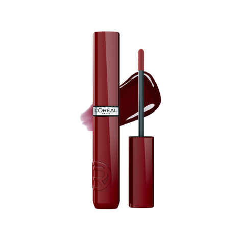 L'Oreal Paris Infallible Laque Resistance Lacquer-Like Shine Finish. 16H Longwear Lacquer Lipstick. High-impact Color, Zero Transfer, 550 Noir Cherry - 4 ml