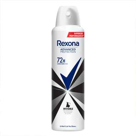 Buy Rexona Deodorant For Women, Invisible, Antiperspirant Body Spray With Anti-Stain Protection, 72H Sweat & Odour Control, Alcohol Free, 200 ml - Purplle