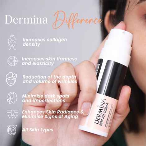 Dermina Retinol Serum For Anti-Ageing, Uneven Skin & Age Spots, Radiant & Regenerative Skin, All Skin, 30 ml