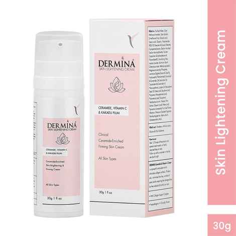 Buy Dermina Skin Lightening Cream With Ceramide & Vitamin C, Glowing, Firm Skin & Wrinkles, All Skin, 30 ml - Purplle