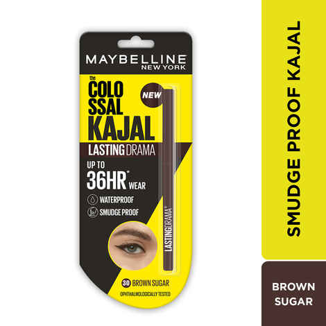 Buy Maybelline New York Colossal Lasting drama Kajal - 36H Wear, Waterproof, Smudge Proof Kajal - 30 Brown Sugar, 0.31 gm - Purplle
