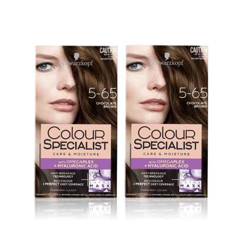 Schwarzkopf Colour Specialist At Home Permanent Hair Colour Pack of 2(5.65 Chocolate Brown 165 ml )