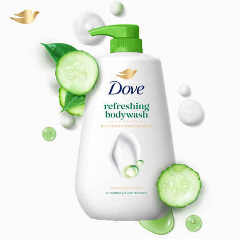 Buy Dove Refreshing Body Wash, with Cucumber & Green Tea Scent (825 ml) - Purplle