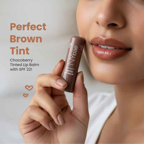 Buy NY Bae Choco Berry Tinted Lip Balm with SPF 22 Choco Brown Tint | Deeply Nourishing Lip Color with Almond Oil, Shea Butter & Vitamin E | Soft, Smooth & Sun-Protected Lips 4.5 gm - Purplle