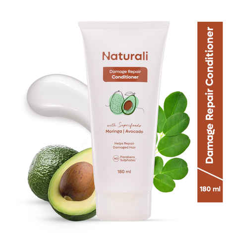 Buy NATURALI Damage Repair Conditioner with Avocado & Moringa Oil | No Sulphates, No Parabens | Conditioner For Dry Hair | 180 ml - Purplle