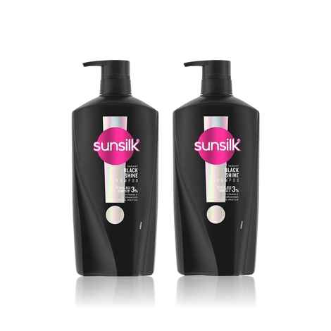 Sunsilk Radiant Black Shine Shampoo (650 ml ) pack of 2
