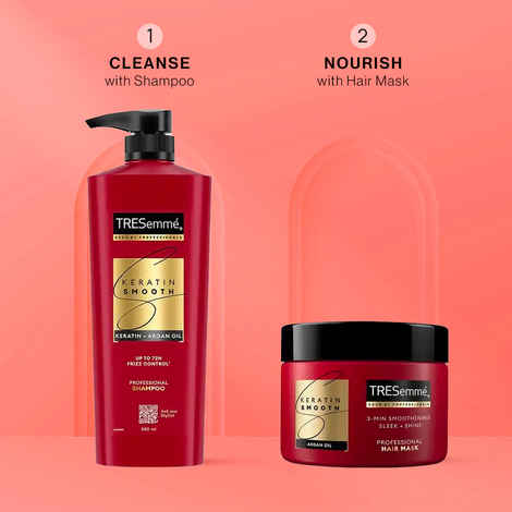 TRESemme Keratin Smooth Shampoo & Hair Mask Combo ( Keratin Smooth Shampoo (580 ml) + Keratin Mask (300 ml) )