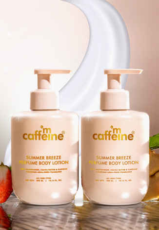 Buy mCaffeine Summer Breeze Perfume Body Lotion 300 ml *2, Pack of 2 - Purplle