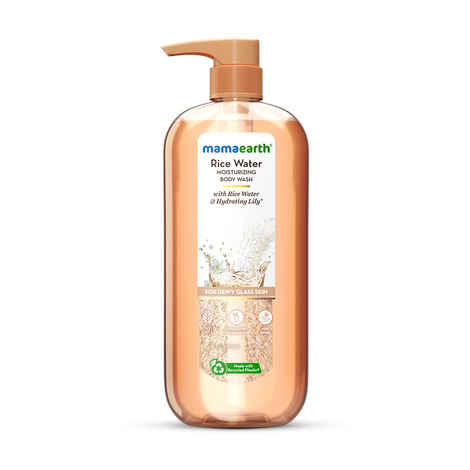 Buy Mamaearth Rice Water Moisturizing Body Wash with Rice Water & Hydrating Lily Scent for Dewy Glass Skin - 500 ml | Intensely Moisturizes | Long Lasting Fragrance | Deeply Cleanses | Gentle | All Skin Types - Purplle