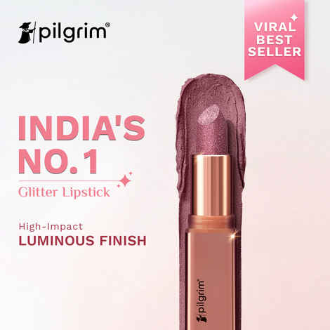 Buy Pilgrim Her Highness-08 Luxurious 3-D Glitter Lipstick With Matte Finish (4.2 gm) - Purplle