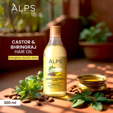Buy Alps Goodness Castor & Bhringraj Hair Oil | Hair Fall Control | Hair Growth | 300 ml - Purplle