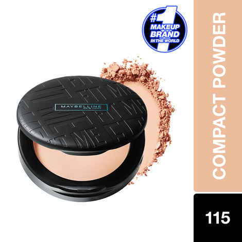 Maybelline New York Fit Me Matte + Poreless Compact Powder 16H Oil Control with SPF 32 Matte Finish Compact Powder 115 Ivory, 6 gm