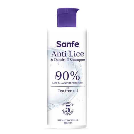 Buy Sanfe anti lice & dandruff shampoo | lice shampoo | kills super lice | detects & prevents infestation | no parabens, sulfates or dyes | with tea tree oil & eucalyptus | for kids & adults | 100 ml - Purplle