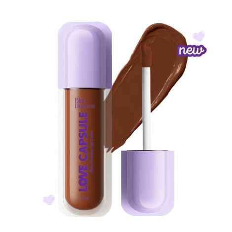 Blue Heaven Love Capsule Non Transfer Lip Colour | Intense Color Payoff | Long Lasting | One Swipe Formula | Liquid lipstick Waterproof & Smudge Proof | Bare It , 5 ml