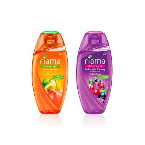 Buy Fiama Peach Glow Combo of 2(Blackcurrant & Bearberry 250 ml + Peach & Avocado 250 ml) - Purplle