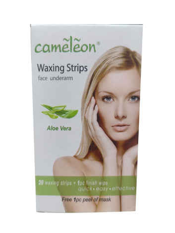 Buy Cameleon face, underarm waxing strips (Aloe Vera) 20 pc - Purplle