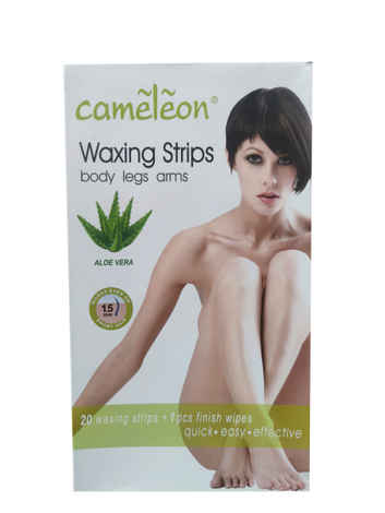 Buy Cameleon Waxing Strips for body,legs(alo vera) 20 pc - Purplle