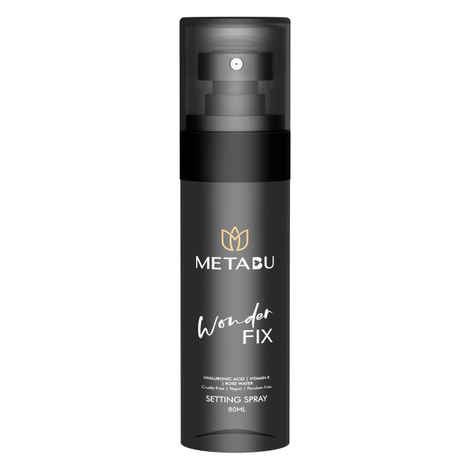 Buy Metabu Wonder Makeup Fixer Spray with Vitamin E & Rose Water – 80ml | Long-Lasting 12H Hold | Matte Finish | Hydrating & Lightweight Setting Spray for All Skin Types 80 ml - Purplle