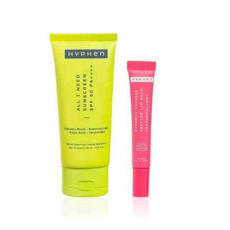 Buy Hyphen lip balm & Sunscreen Duo(All I Need Sunscreen 30 ml+Lip Balm Marshmallow 10 gm) combo of 2 - Purplle