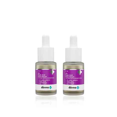 The Derma Co Blemish & Dark Spot Eraser Set (The Ultimate Value Pack of 2% Kojic Acid Face Serum (2×30 ml) | High-Potency Formula Featuring 1% Alpha Arbutin for Targeting Hyperpigmentation & Post-Acne Blemishes) Pack of 2