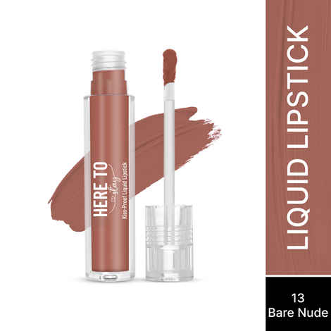 Buy Swiss Beauty Select Here To Stay Liquid Matte Lipstick with Kiss-Proof Formula | Infused with Vitamin E | Non-Transfer | Smudgeproof | 12-18 Hrs Stay - Bare Nude 3 ml - Purplle