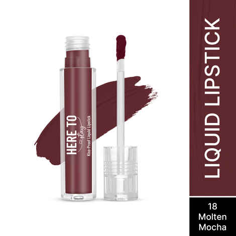 Buy Swiss Beauty Select Here To Stay Liquid Matte Lipstick with Kiss-Proof Formula | Infused with Vitamin E | Non-Transfer | Smudgeproof | 12-18 Hrs Stay - Molten Moch 3 ml - Purplle