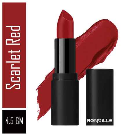 Buy Ronzille Long Lasting Lipstick up to 12 Hours Stay Matte Finish-(Scarlet Red, 4.5 gm) - Purplle