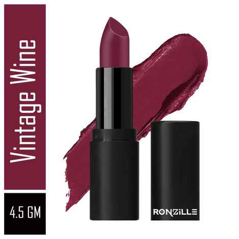 Buy Ronzille Long Lasting Lipstick up to 12 Hours Stay Matte Finish-(Vintage Wine, 4.5 gm) - Purplle