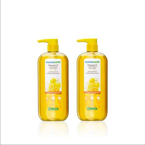 Buy Mamaearth Vitamin C Moisturizing Body Wash with Vitamin C & Lemon Scent for Radiant Glow & Skin Illumination (500 ml) Pack of 2 - Purplle