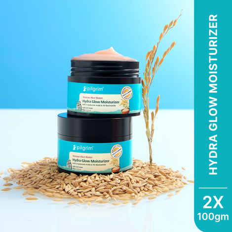 Buy Pilgrim Korean Rice Water Light Gel Hydra Glow Moisturizer with 5x Hydration 100 gm Each Pack of 2 - Purplle