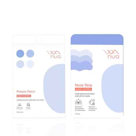Buy Nua Clear Skin Combo – Pimple Patch (36 pcs) + Nose Strips (6 pcs) | Blackhead & Acne Control Kit Combo of 2 - Purplle