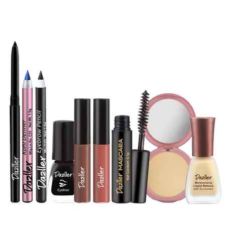 Buy Dazller Mini Glam Kit - 8 in 1 |Fair Skin Tone |Full Face Makeup |Pocket Sized |Water-resistant |Lightweight | Makeup combo |36.25 gm - Purplle