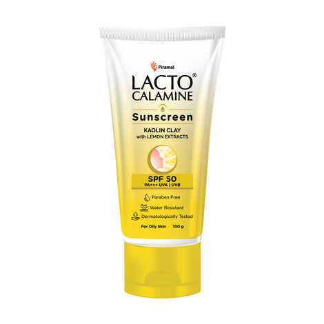 Buy Lacto Calamine Sunscreen, Kaolin Clay With Lemon Extracts SPF 50 PA +++, 100 gm - Purplle