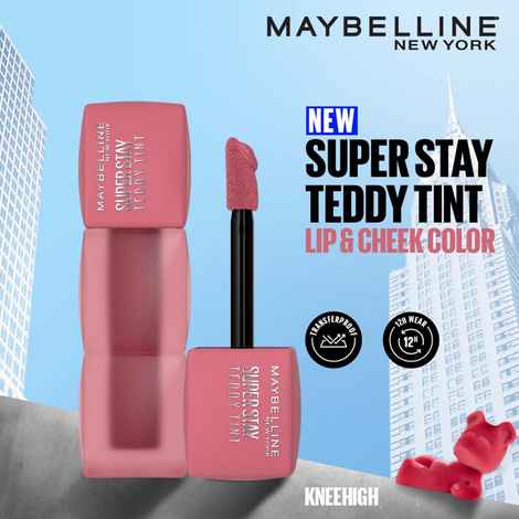 Buy Maybelline New York Superstay Teddy Tint - Lip and Cheek Color | Knee High, 5 ml - Purplle
