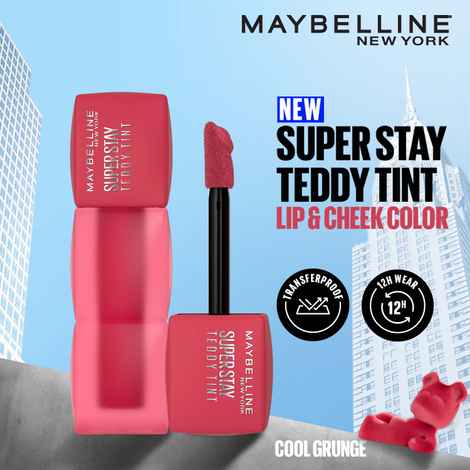 Buy Maybelline New York Superstay Teddy Tint - Lip and Cheek Color | Cool Grunge, 5 ml - Purplle