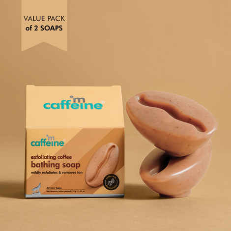 Buy mCaffeine Exfoliating Coffee Bathing Soap 75g (Pack of 2) - Purplle