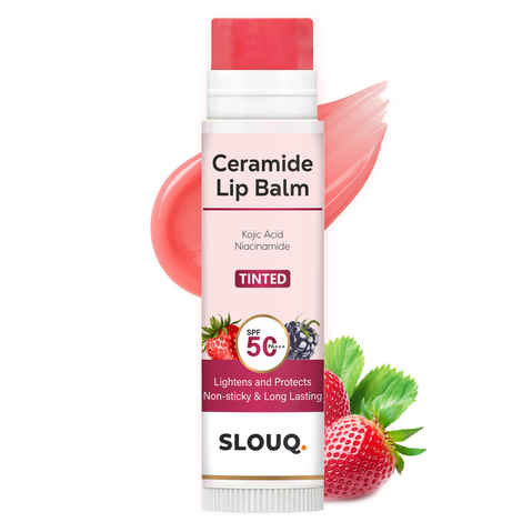 Buy Slouq Tinted Ceramide Lip Balm - Kojic Acid & Niacinamide - SPF50 PA+++ - Lip Lightening & Protection - Non-Sticky & Long Lasting - 5 gm (Pack Of 1) - Purplle