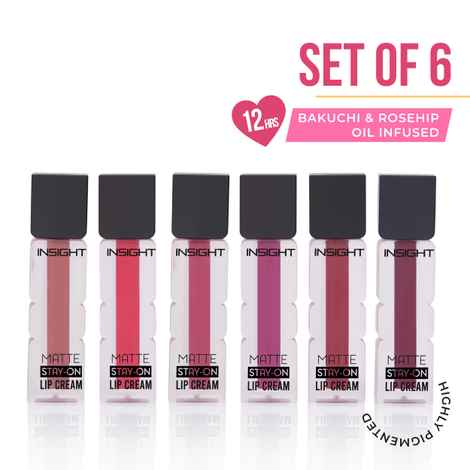 Buy Insight Cosmetics Matte Stay-On Lip Cream - Set A - 21 gm - Purplle