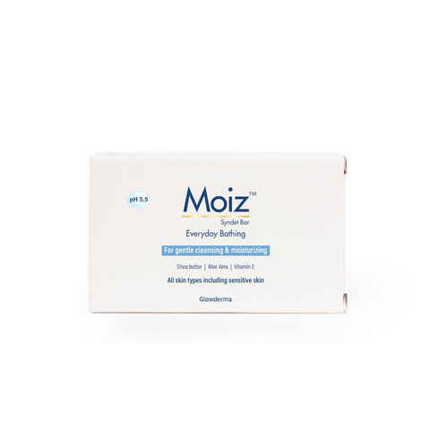 Buy Moiz Syndet Bathing Bar | pH 5.5 | With Shea Butter, Aloe Vera & Vitamin E | Paraben & Cruelty-Free - 75 gm - Purplle