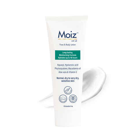Buy Moiz LMF 48 Lotion | 48 Hour Long-Lasting Moisturizer | Formulated with 17 Moisturizers | Non-Comedogenic | Paraben & Cruelty-Free - 75 ml - Purplle